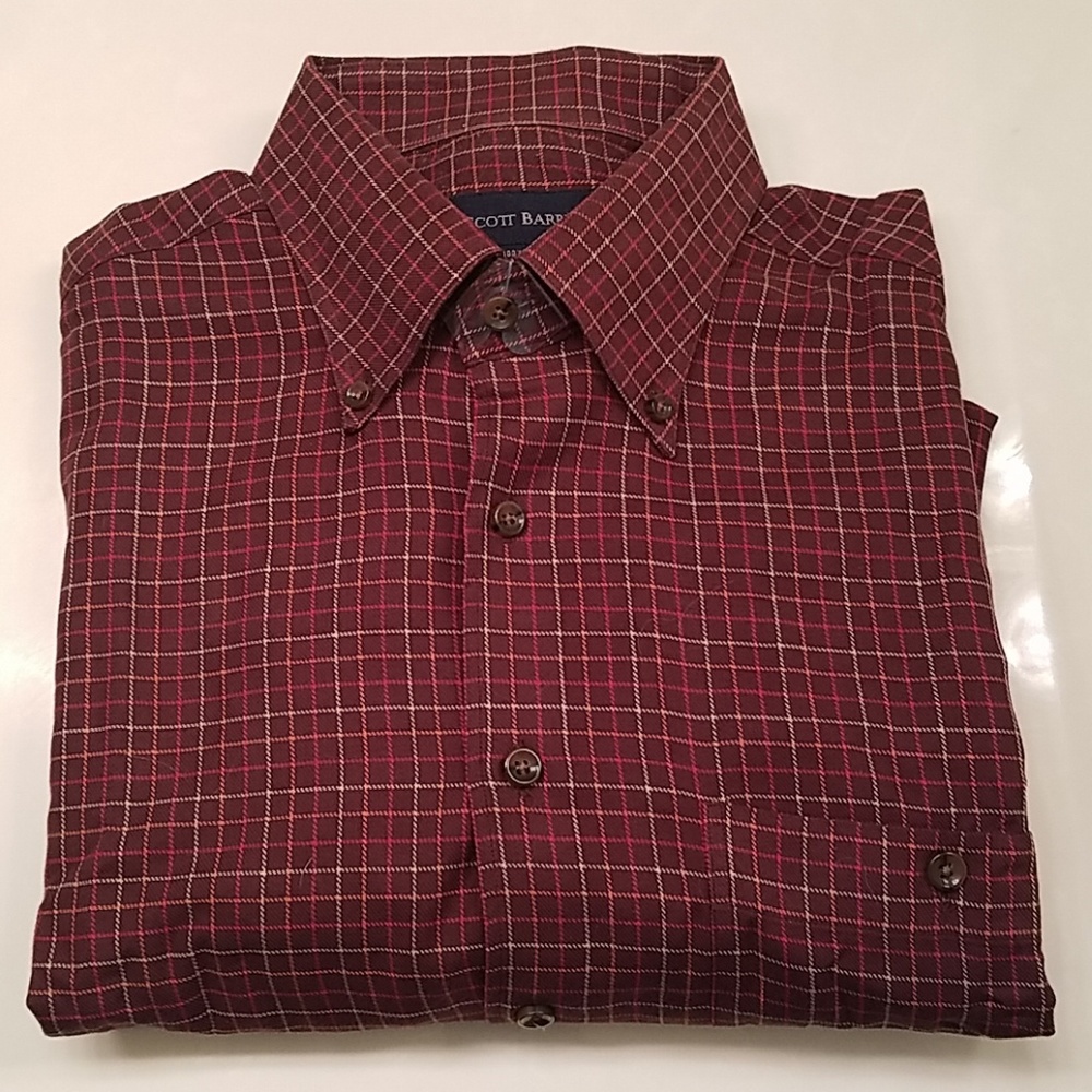Scott Barber Brown with Red, Orange Shirt